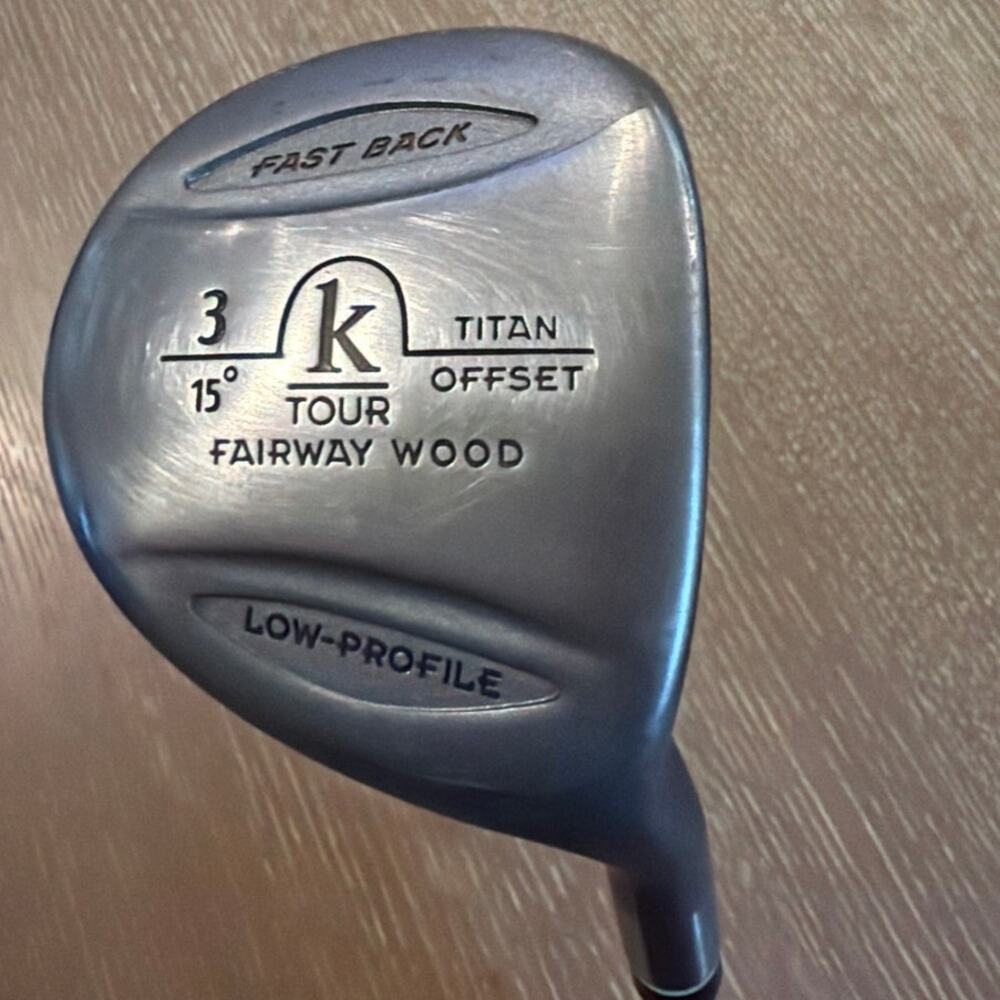 K Tour FAST BACK Titan Offset 3 Wood 15* Deg RH Graphite